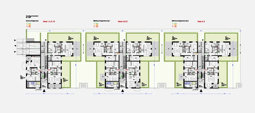 Geplante Grundrisse